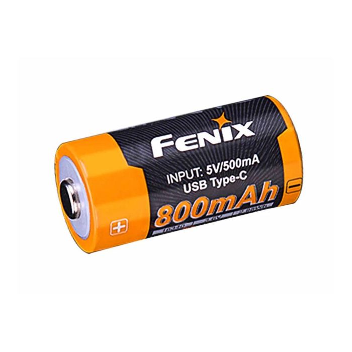 Fenix USB-C Rechargeable 16340 Battery - 800mAh 3.6v