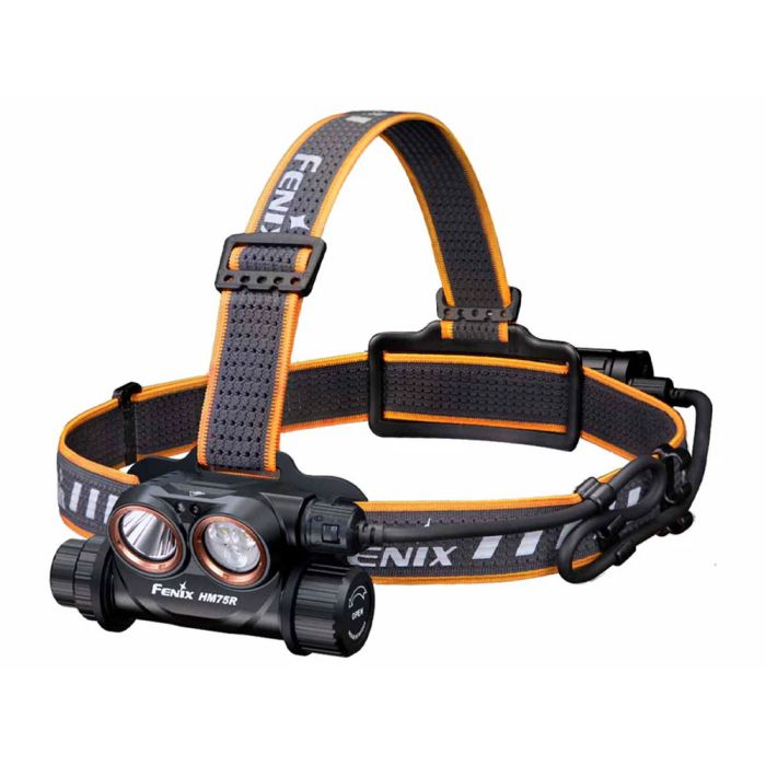 Fenix HM75R Dual Battery Rechargeable Magnesium Headlamp - Spotlight / Floodlight / Red Light