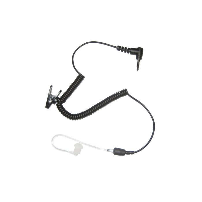 Single Pin Listen Only Acc Earpiece for Speaker Mic w/ Mini Transducer & 3.5mm L-shaped jack