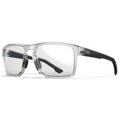 Wiley X FOUNDER Clear Safety Glasses, Gloss Crystal/Black Frame