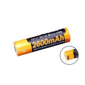 USB Rechargeable 18650 Battery - 2600mAh 3.6v