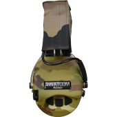 SWATCOM Active8 Waterproof Headset, Camo Dipped Cups, Camo Cloth Headband, Gel Ear-seals